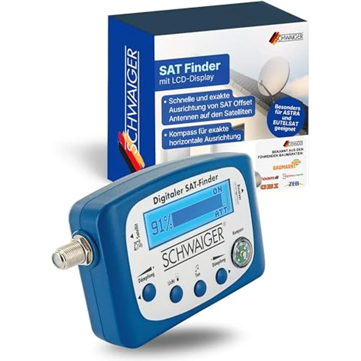 Schwaiger 5170 sat-finder digital-satellitenerkennung-satelliten-finder mit integriertem – Bild 2