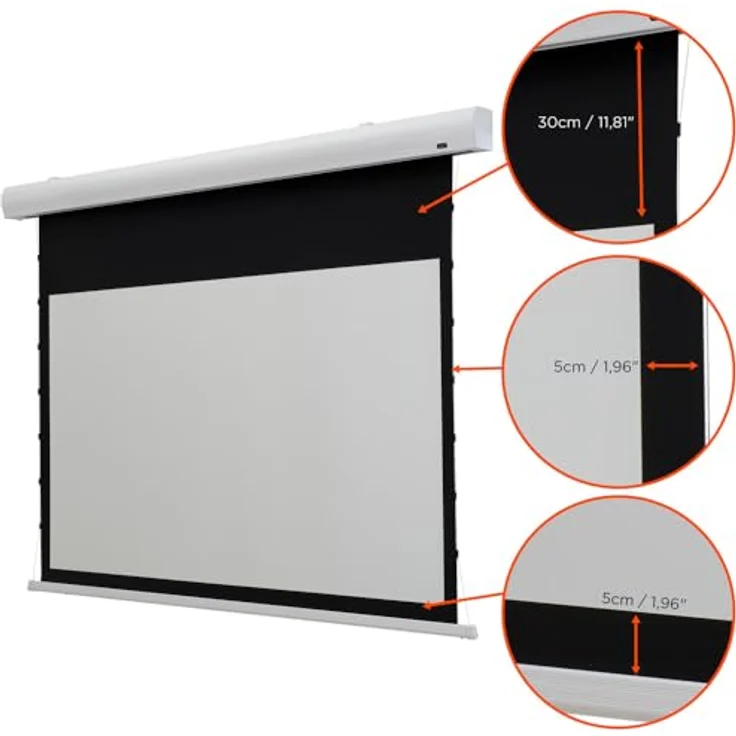 celexon HomeCinema Motorleinwand Tension 280 x 158 cm, 120'' - MWHT – Bild 5