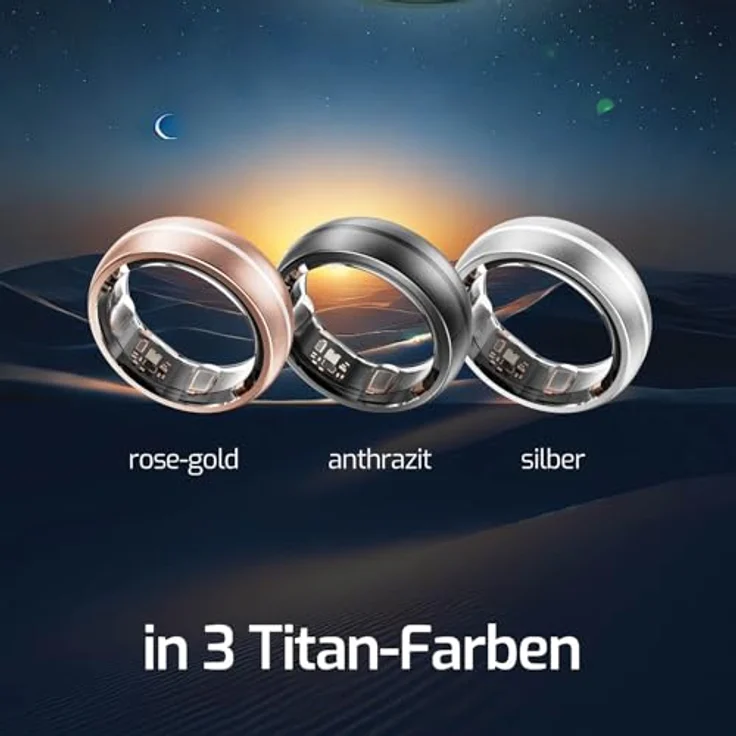 Nextring Smart Ring, Silber-Matt, Ringgröße 11mm, wasserdicht, kompatibel mit Android und iOS, Akkulaufzeit bis zu 10 Tage – Bild 2