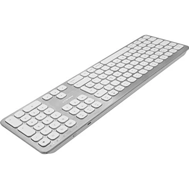 Macally BTWKEYMB-ES, erweiterte Bluetooth Funk-Tastatur mit Ziffernblock, SPANISCHES Layout, Alu-Design, kompatibel mit Mac, PC, iOS und Android – Bild 4