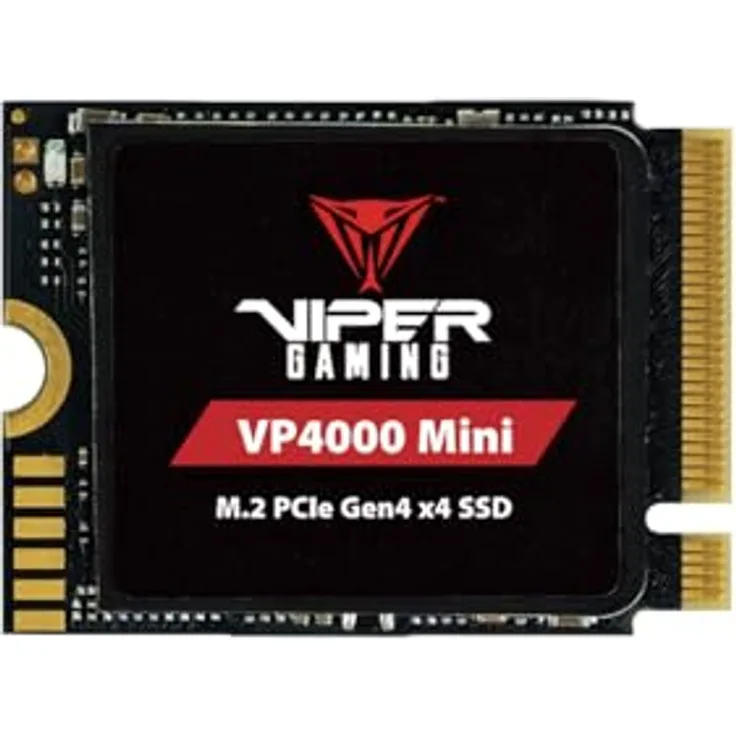 Patriot Memory Viper VP4000 Mini 500GB M.2 PCIe Gen4 x4 SSD - Solid State Drive - VP4000M500GM23, 4.700 MB/s Lesegeschwindigkeit, 1.700 MB/s Schreibgeschwindigkeit, NVMe 1.4 konform