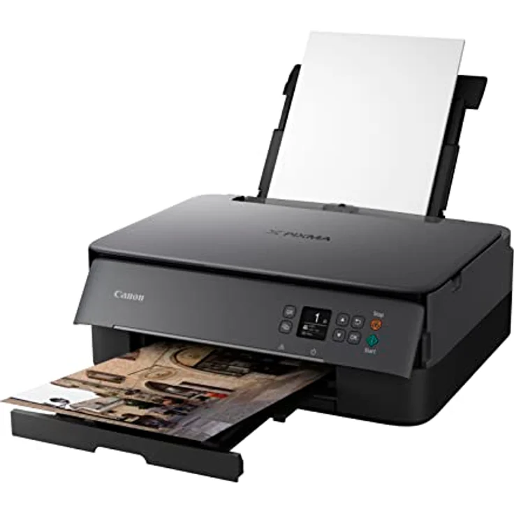 Canon PIXMA TS5350i BK Drucker Farbtintenstrahl Multifunktionsgerät DIN A4 (Scanner, Kopierer, OLED, 4.800 x 1.200 dpi, USB, WLAN, Duplexdruck, 2 Papierzuführungen), schwarz – Bild 2