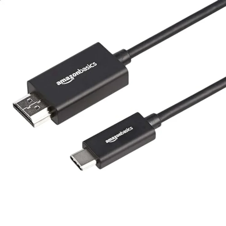 AmazonBasics – Hochwertiges Adapterkabel USB-C auf HDMI, Aluminium, Thunderbolt-3-kompatibel, 4K bei 60 Hz, 180 cm – Bild 2