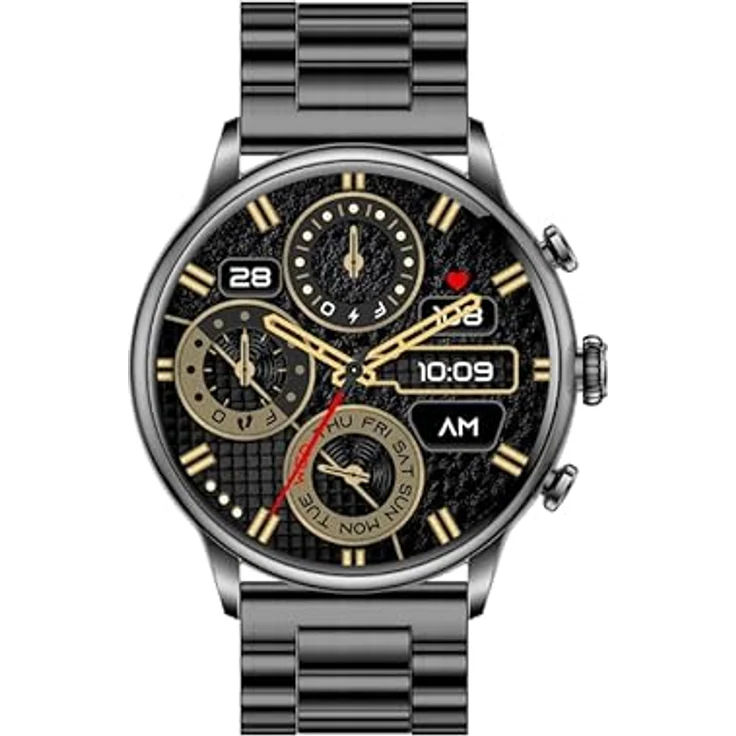 MP myPhone Smartwatch Watch Elegant 2 AMOLED 1,43Zoll, IP67, Bluetooth Calling, 7 Tage Akkulaufzeit, Schwarz – Bild 2