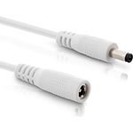 InLine® DC Verlängerungskabel, DC Stecker/Buchse 5,5x2,5mm, AWG 18, weiß, 2m