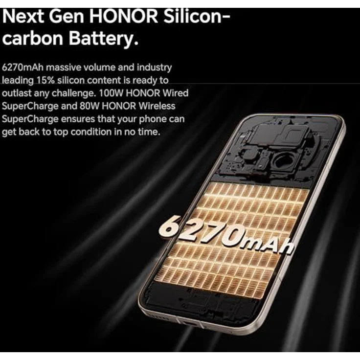 HONOR Magic 8 Pro, Smartphone mit 512 GB Speicher, 200 MP Kamera und Dual SIM, Sunrise Gold – Bild 6