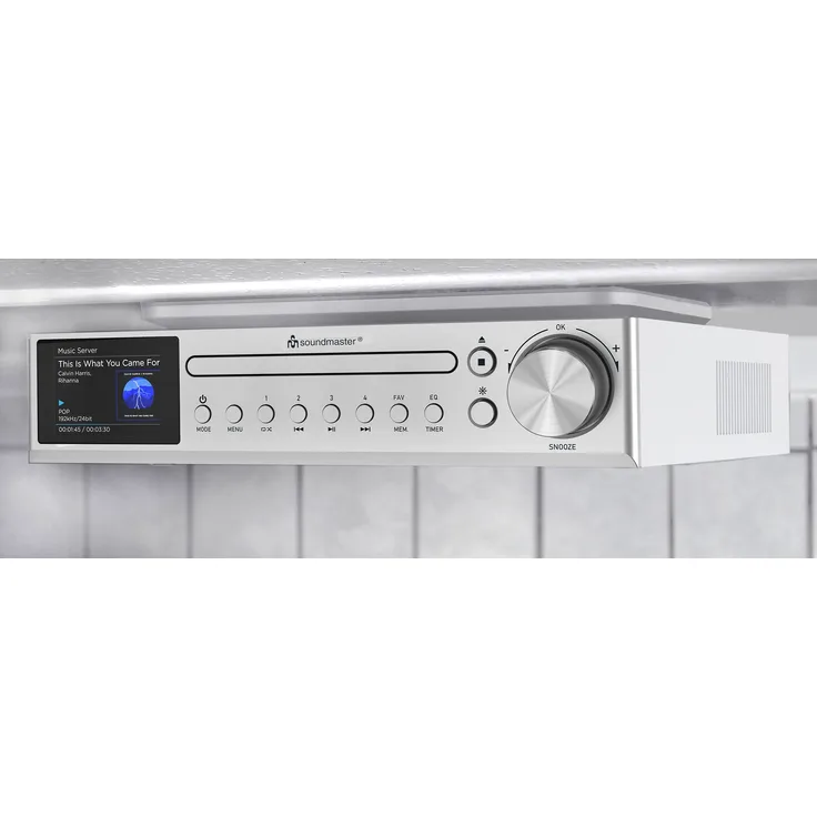 Soundmaster ICD2700SI CD Player DAB+ Radio, Küchenunterbau Musikcenter mit WLAN, Bluetooth, Edelstahl, versandkostenfrei