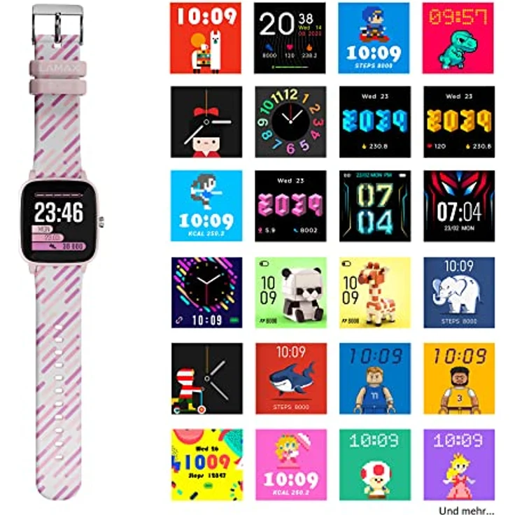 Lamax BCool Children's Smart Watch - Pink for kids (36.50 mm, Kunststoff), Sportuhr + Smartwatch – Bild 6