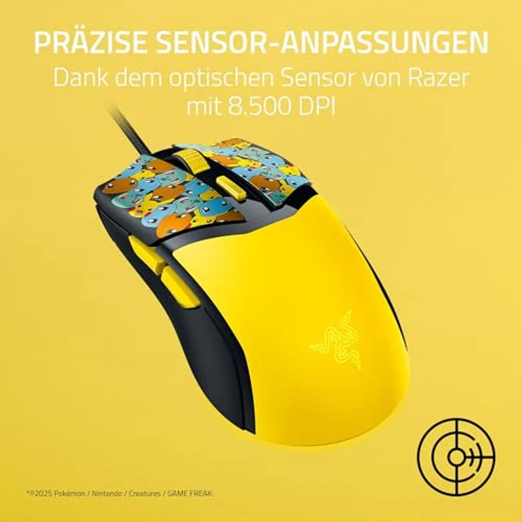 Razer Cobra Pokémon Edition, Leichte kabelgebundene Gaming-Maus mit 8500 DPI Sensor, 58g, optische Mausschalter 3th Gen, Chroma-Beleuchtung mit Gradient Underglow, Speedflex-Kabel | Pokémon Kanto – Bild 5