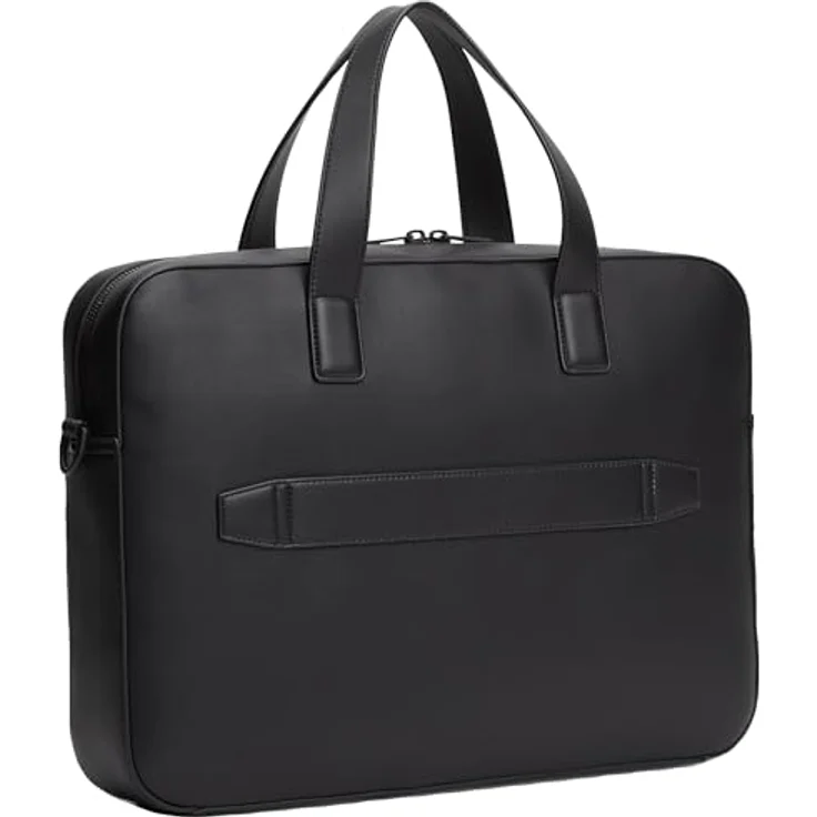 Tommy Hilfiger TH Corp Aktentasche, 40.5 cm mit Laptopfach, schwarz, 100% Polyester – Bild 3