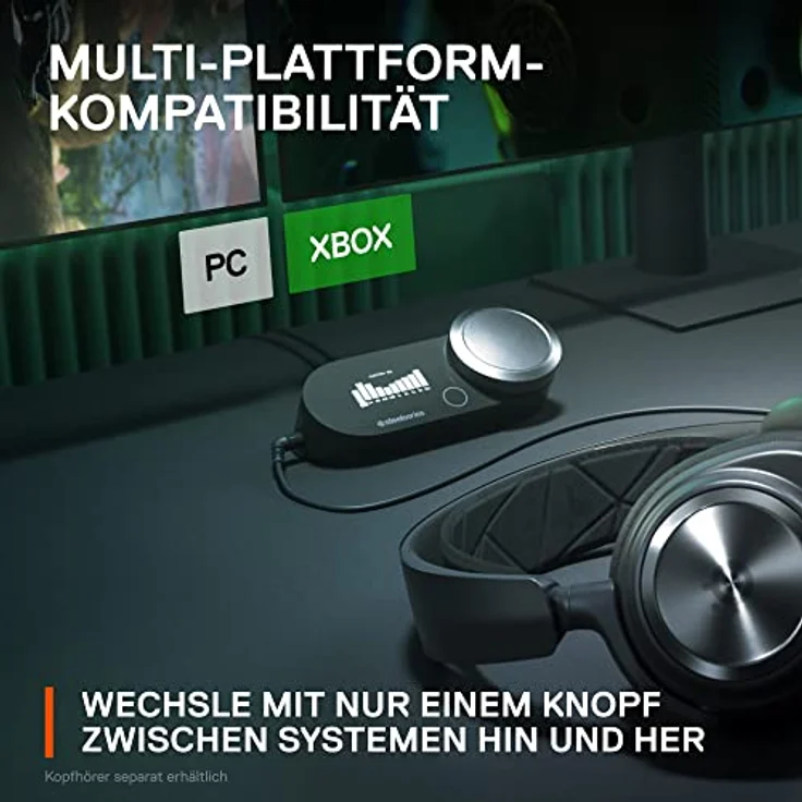 SteelSeries GameDAC Gen 2 (Xbox) Hi-Res-Audio-Verstärker – ESS Sabre Quad-DAC – KI-gestützte Geräuschunterdrückung – 360-Grad Surround-Sound– Hi-Res-Zertifizierung – PC, Xbox, PS5, PS4 – Bild 5