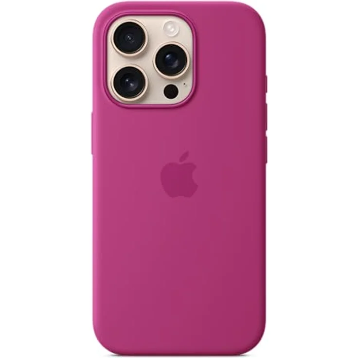 Apple iPhone 16 Pro Silikon Case mit MagSafe – Fuchsia, aus recyceltem Silikonmaterial, mit Mikrofaser-Futter und integrierten Magneten – Bild 1
