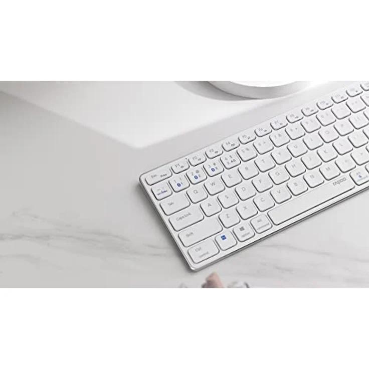 Rapoo E9600M Weiß Kabellose Multimodus Tastatur (Deutsch QWERTZ) – Bild 6