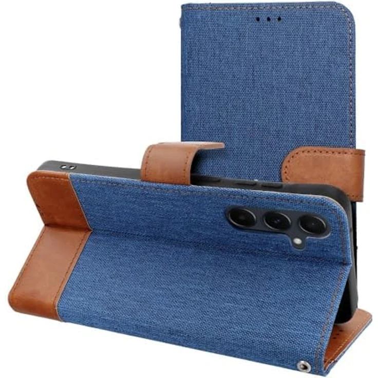 COFI 1453 Jeans-Buch-Handyhülle für Samsung Galaxy A36 5G, praktische Taschen und sicherer Verschluss, Blau – Bild 2