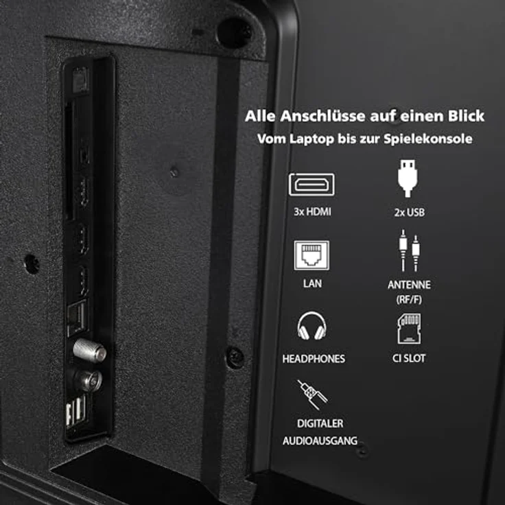 Toshiba 43QV2363DAW 43 Zoll QLED Fernseher/VIDAA Smart TV (4K UHD, HDR Dolby Vision, Triple-Tuner, Bluetooth, Dolby Audio) [2024] – Bild 3