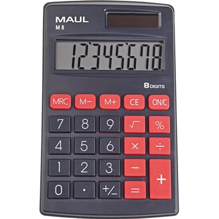 Maul M 8 Taschenrechner Schwarz Display (Stellen): 8 batteriebetrieben, solarbetrieben – Bild 4