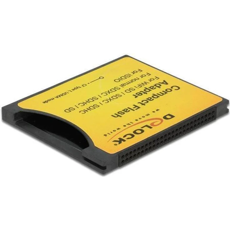 Delock Compact Flash Adapter, SD/SDHC/SDXC Unterstützung, schwarz – Bild 1