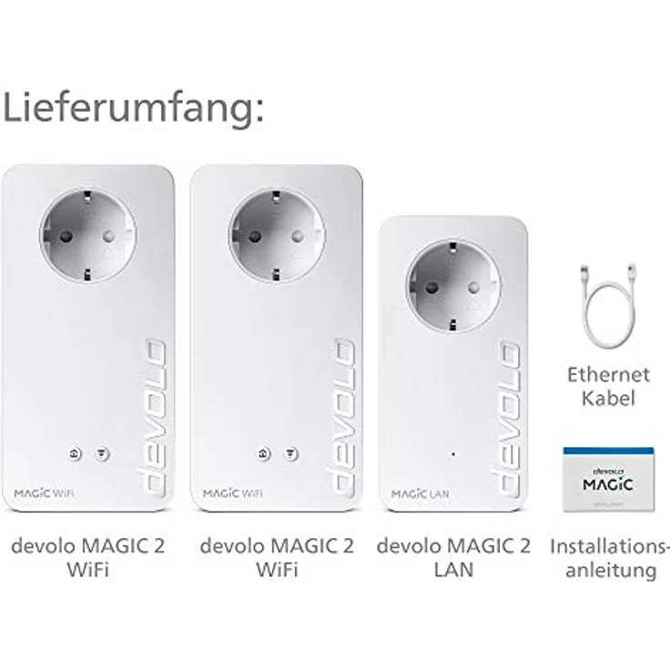 devolo Magic 2 Wifi AC Multiroom Kit dLAN 2.0: Ideal für Home Office und Streaming, Weltweit schnellstes Powerline-Multiroomkit für zuverlässiges WLAN ac einfach via Stromleitung, bis 2400 Mbit-s – Bild 5