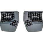 KINESIS Advantage360 PRO Linear Quiet, ergonomische Tastatur mit modularer Anordnung und integrierten Aufstellern, schwarz