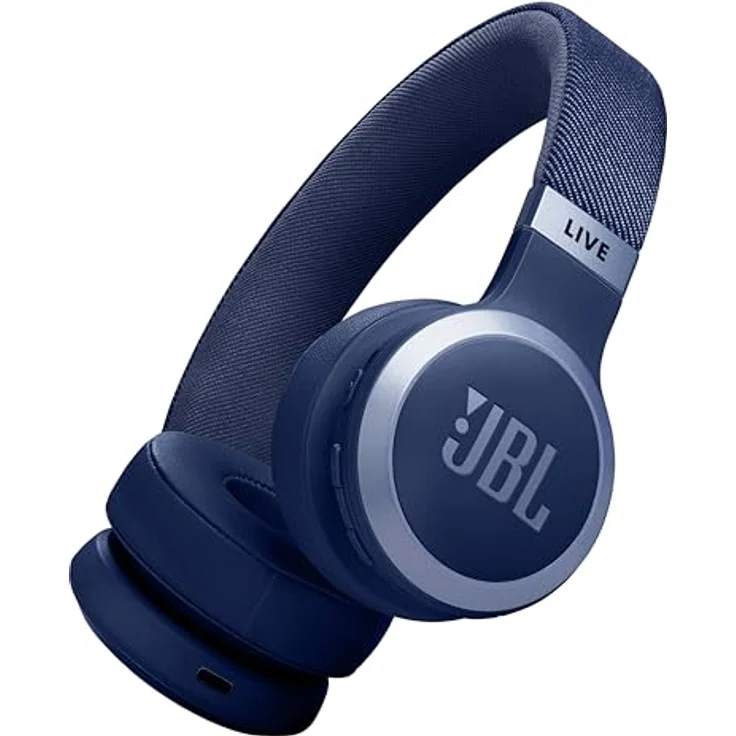 JBL Live 670 NC – Bluetooth On-Ear-Kopfhörer mit adaptivem Noise-Cancelling – Kabellose Ohrhörer Signature Sound und Sprachassistent – Langer Musikgenuss für bis zu 65 Stunden – Blau – Bild 1