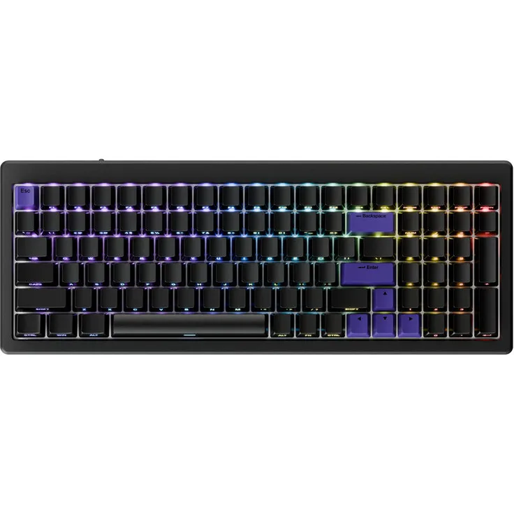 Ducky Cushion 98 Gaming-Tastatur, 96%, US-Layout (ANSI), Shush Red Switches, Hot-Swap, RGB, Matt schwarz