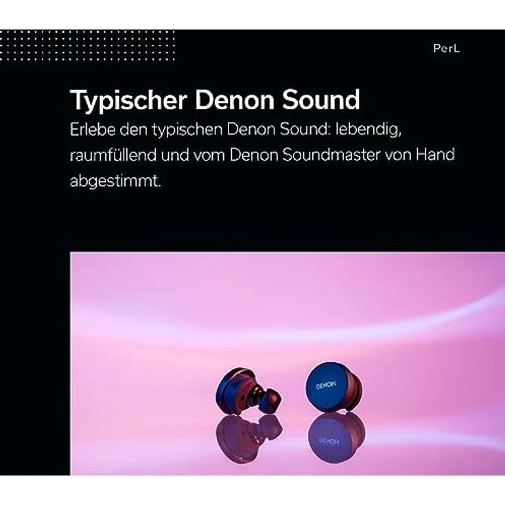 Denon PerL True Wireless-Kopfhörer, personalisiertes Klangprofil mit Masimo Adaptive Acoustic Technology, Geräuschunterdrückung, Wasserbeständigkeit, integrierten Mikrofonen und Langer Akkulaufzeit – Bild 4