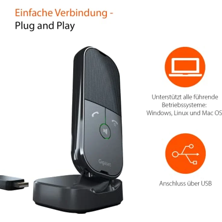 Gigaset ION UC-Mobilteil für den flexiblen Einsatz im Büro, Home Office und auf Geschäftsreisen, grau – Bild 4