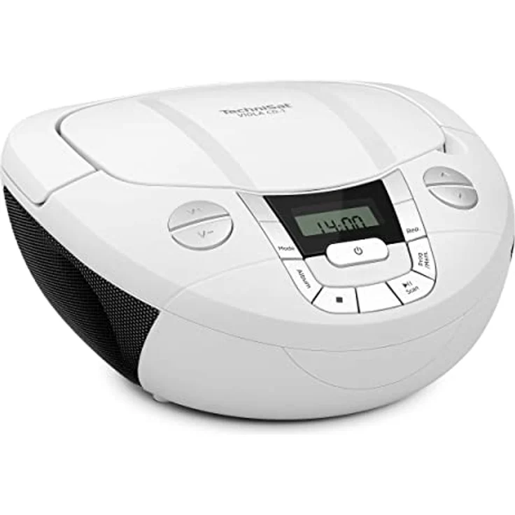 TechniSat Viola CD-1 - tragbarer Stereo CD-Player, Boombox mit Tragegriff (Netz- und Batteriebetrieb, UKW, Bluetooth, 2 x 1 Watt) – Bild 2