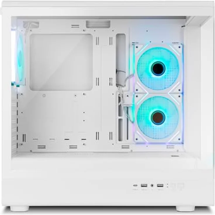 NOX Semitorre Hummer Signal ARGB, Midi Tower PC-Gehäuse in Schwarz mit gehärtetem Glas und RGB-Beleuchtung, ATX/Micro ATX kompatibel – Bild 4