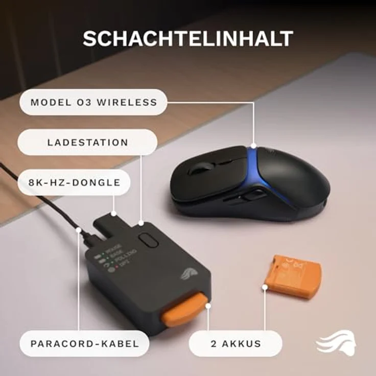 Glorious Model O 3 Wireless, kabellose Gaming-Maus mit 30K DPI-Sensor, 66 g, schwarz – Bild 8