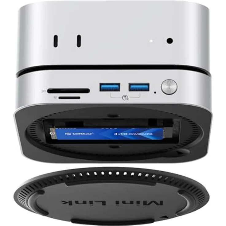 ORICO Notebook Dockingstation MiniLink für Apple MacBook, 10 Gb/s Datenübertragung, integrierte Lautsprecher, USB-A und USB-C Anschlüsse, SD/TF Kartenleser – Bild 1