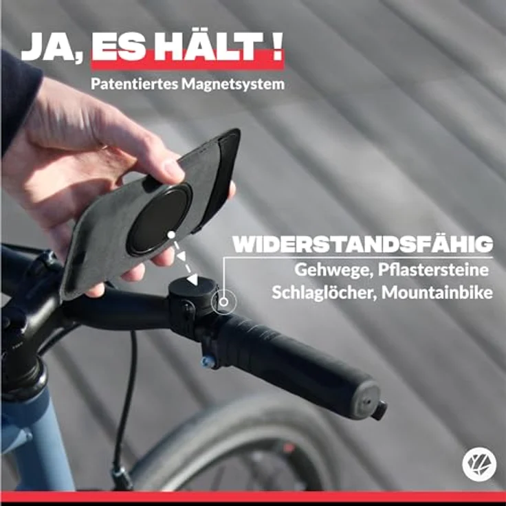Shapeheart Magnetic Bike Mount 6.5", Smartphone Halterung für Lenker, schwarz – Bild 2