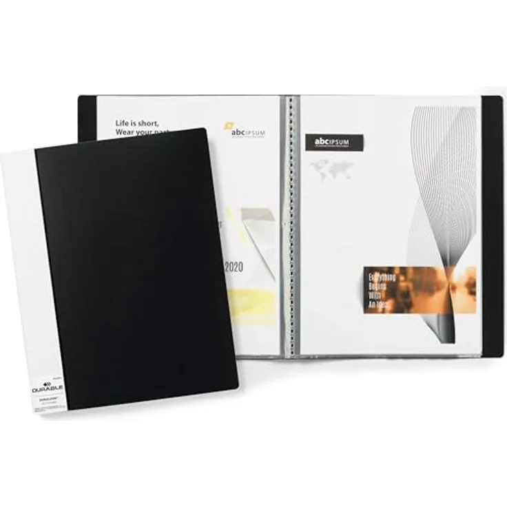 DURABLE Präsentationsordner DURABLE Sichtbuch DURALOOK, A4, mit 20 Sichthüllen, schwarz – Bild 2