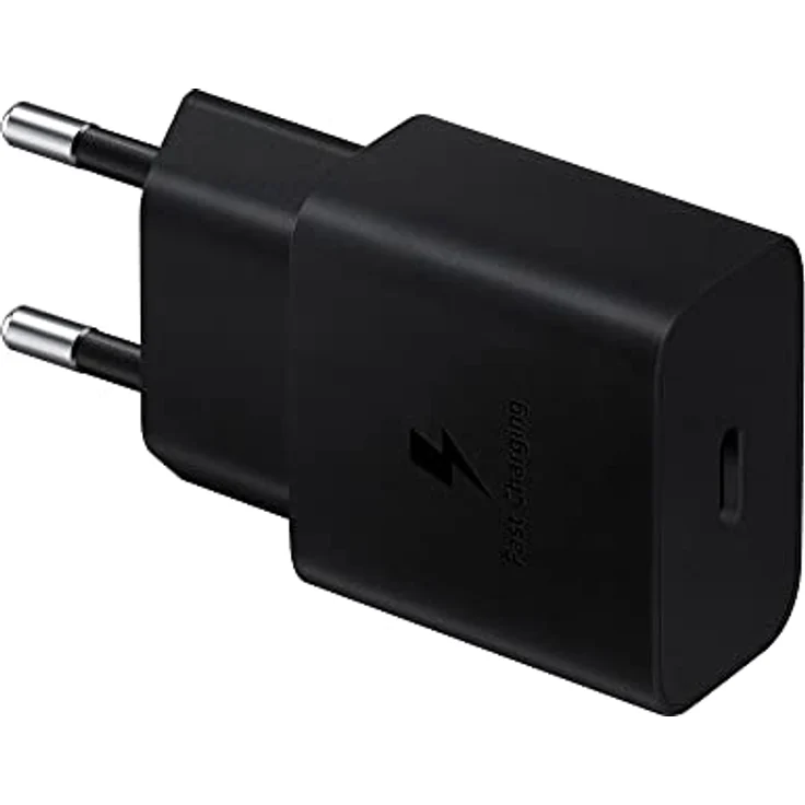 Samsung 15 Watt USB Type-C Schnellladeadapter, Ladegerät, Schwarz – Bild 1