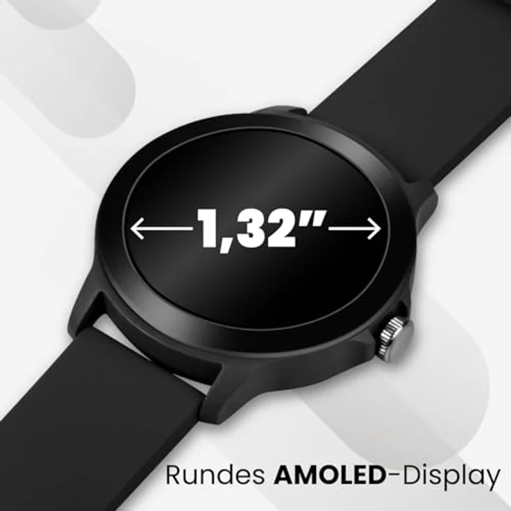 SPC Smartee Duo Vivo 2 - Smartwatch mit 1,32“ AMOLED-Display, Bluetooth-Anrufen, 100 Sportarten, IP68, 8 Tage Akkulaufzeit, 2 Armbänder in Schwarz, App-Steuerung für Android/iOS – Bild 2