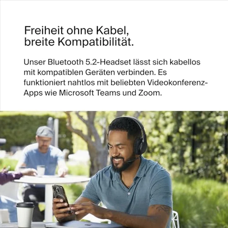 Belkin SoundForm Adapt kabelloser Over-Ear-Bluetooth-Kopfhörer, Headset für die Arbeit, zum Spielen, Gamen, für den Urlaub, mit integriertem Boom-Mikrofon, kompatibel mit iPhone, iPad, Galaxy usw. – Bild 2