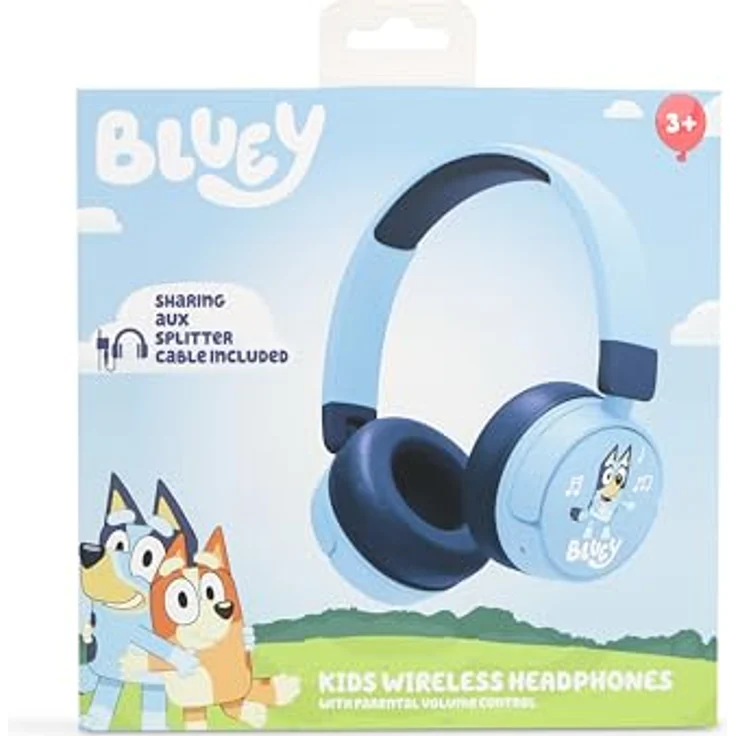 OTL Technologies BL1076 Bluey Wireless Kids Headphones – Blau, Hochwertige Abmessungen, Langlebig, Flexible Gestaltung – Bild 1