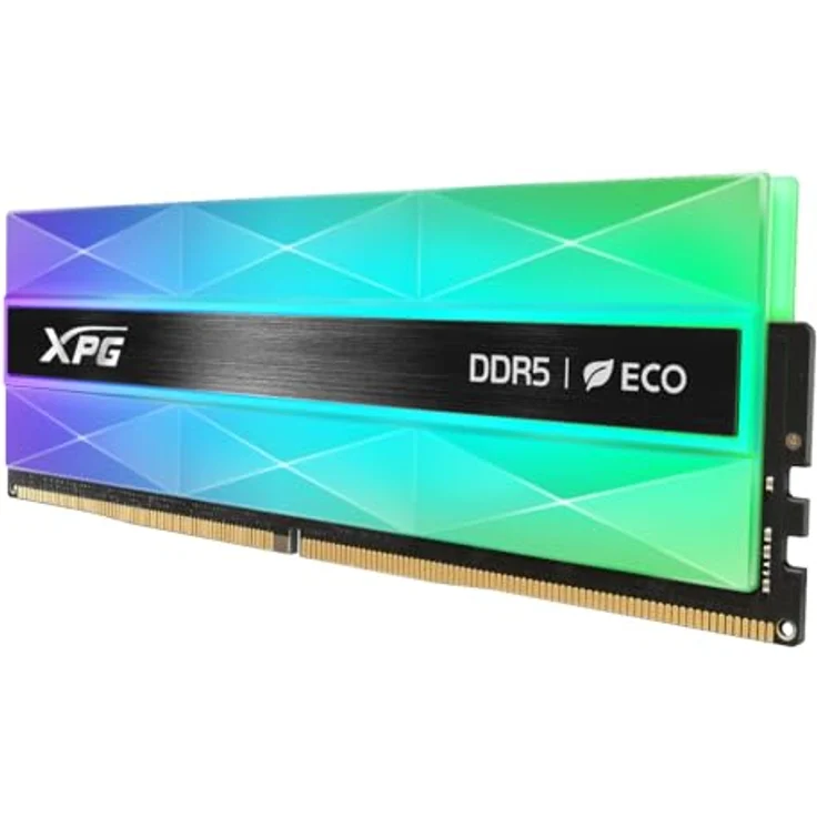 XPG Lancer Neon RGB, DIMM 16 GB DDR5-6000 (1x 16 GB), silber, INTEL XMP und AMD EXPO, umweltfreundlicher Kühlkörper aus 50% PCR-Kunststoffen – Bild 2