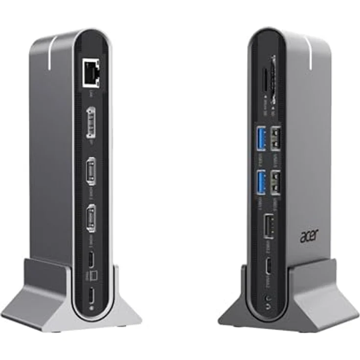 Acer Type-C Universal Dockingstation 15-in-1, Kabelgebunden, USB 3.2 Gen 1, Gigabit Ethernet, HDMI und DisplayPort Ausgänge, kompatibel mit mehreren Herstellern, Schwarz – Bild 6