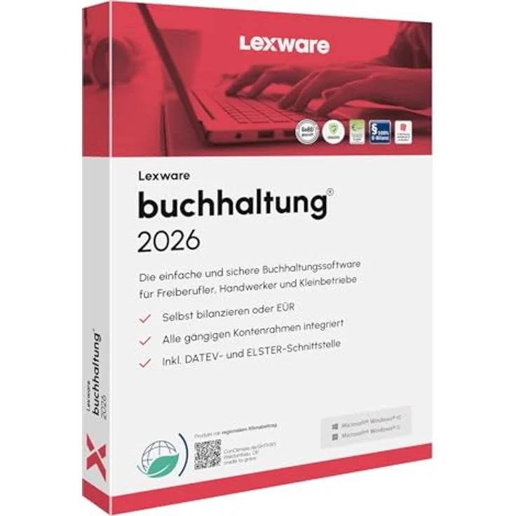 Haufe-Lexware Buchhaltung 2026 Basis Minibox, Buchhaltungssoftware mit 365 Tage Lizenz, Steuerberater-Schnittstelle und ELSTER-Integration – Bild 1