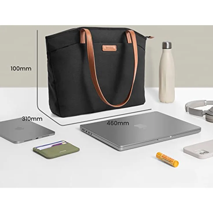 Tomtoc TOMTOC Versatile-T23, 15.6 Zoll Laptop-Tasche mit 18L Kapazität, spritzwasserresistent, Schwarz – Bild 7