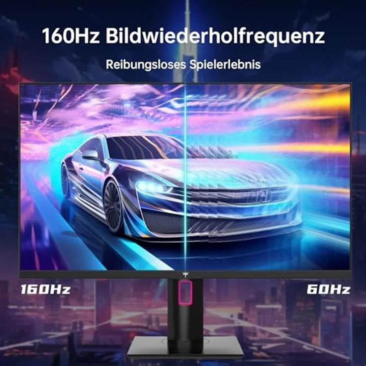 KTC 4K Monitor 27 Zoll UHD(3840×2160) 144Hz Gaming Monitor- Fast IPS Panel 160Hz 1ms GTG, HDR400 132% sRGB HDMI2.1/DP1.4 VESA-Halterung, Höhenverstellbar Neigbar Schwenkbar Drehungbar Ständer, H27P22S, Schwarz – Bild 3