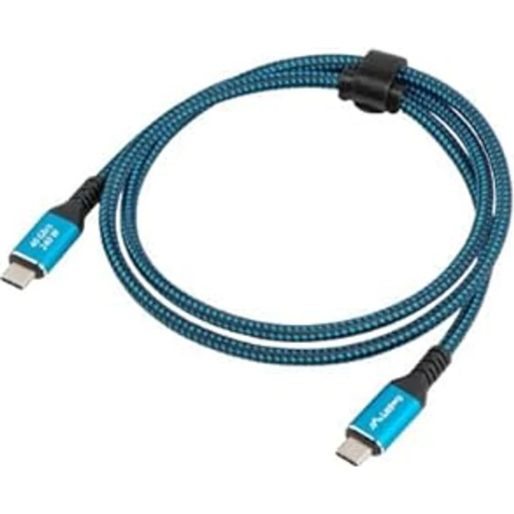 LANBERG USB-C M/M USB4 Kabel 0,5m, 240W, 8K@60Hz, schwarz/blau – Bild 4