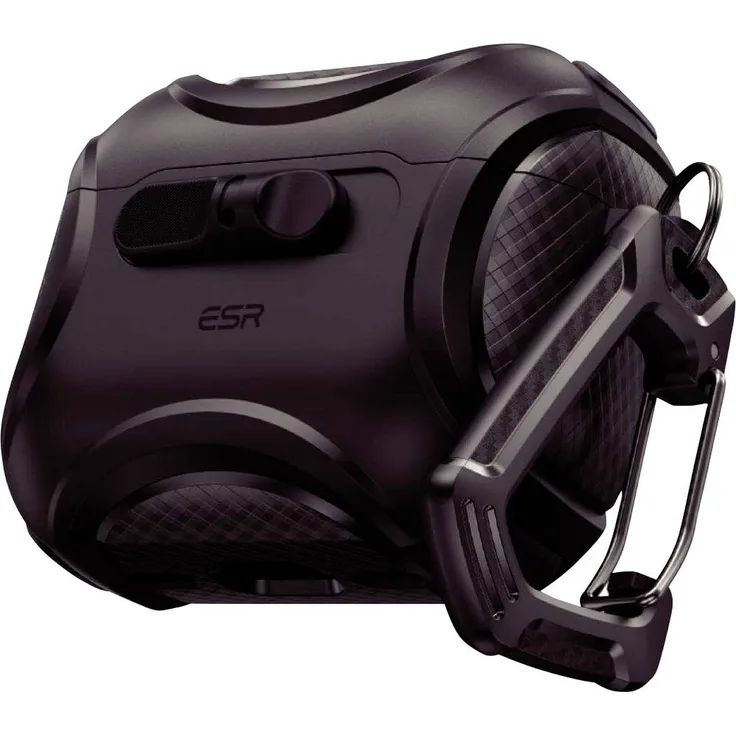 ESR Cyber FlickLock HaloLock Schutzhülle für Ladecase AirPods Pro 3 (2025), Schwarz, MagSafe kompatibel, stoßfest mit Karabinerhaken und Sichtbarem Statuslicht