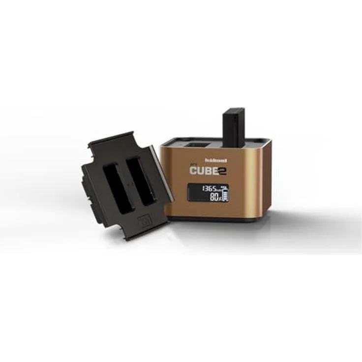 Hähnel ProCube2 Platte für Olympus BLS-5 Akku, Ladegerät für 2 Akkus, leicht austauschbar – Bild 3