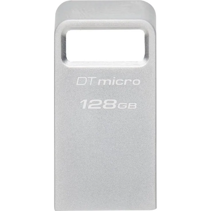 Kingston DATATRAVELER MICRO 128GB USB-Stick, USB 3.2, Lesegeschwindigkeit 200 MB/s, Metallgehäuse