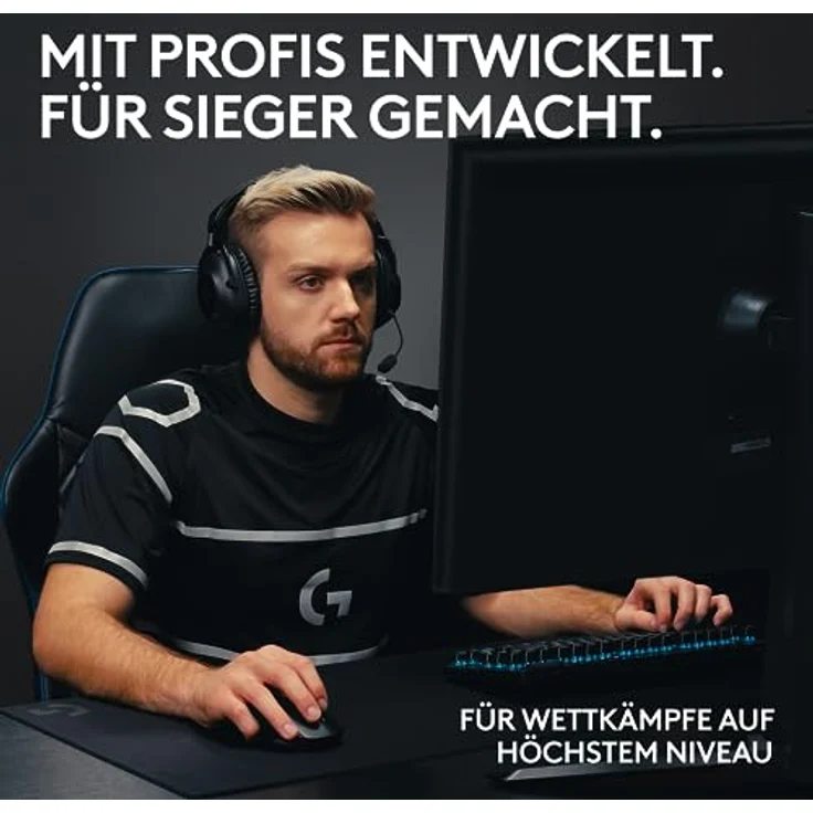 Logitech G PRO X TKL LIGHTSPEED kabellose Gaming-Tastatur, ultramobiles Design ohne Ziffernblock, LIGHTSYNC RGB, PBT-Tastenkappen, Tactile Switches (GX Brown), QWERTZ Deutsches Layout, Schwarz – Bild 2