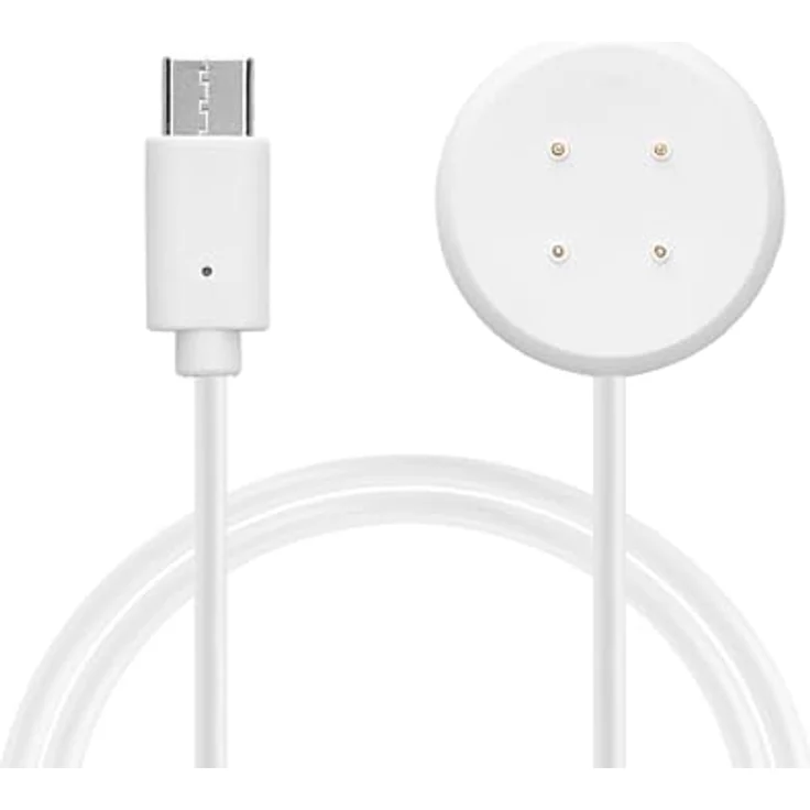 kwmobile USB C Ladekabel für Google Pixel Watch 3 / Pixel Watch 2 / Fitbit Versa 4 3 2 / Ace LTE – 100 cm, weiß, schnelles & stabiles Aufladen, Ersatzkabel für Fitness Tracker – Bild 1