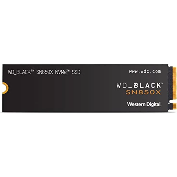 WD_BLACK SN850X NVMe SSD 2 TB interne SSD (Gaming Speicher, PCIe Gen4-Technologie, Lesen 7.300 MB/s, Schreiben 6.600 MB/s) Schwarz