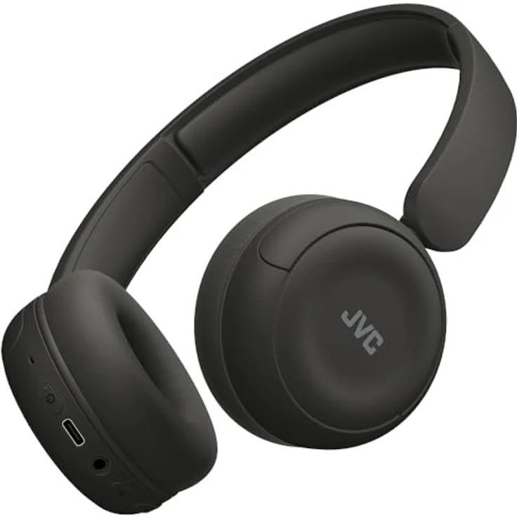 JVC HA-S59W-B, Wireless Kopfhörer mit 50 Std. Akku, weichen Ohrpolstern, faltbarem Design, Bluetooth® 5.3, Multipoint, App-EQ & Mikrofon – Matt Schwarz – Bild 1